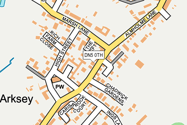 DN5 0TH map - OS OpenMap – Local (Ordnance Survey)