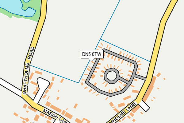 DN5 0TW map - OS OpenMap – Local (Ordnance Survey)