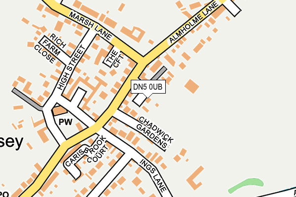 DN5 0UB map - OS OpenMap – Local (Ordnance Survey)