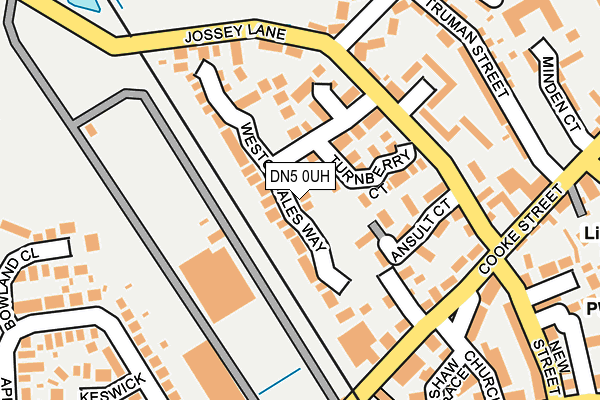 DN5 0UH map - OS OpenMap – Local (Ordnance Survey)
