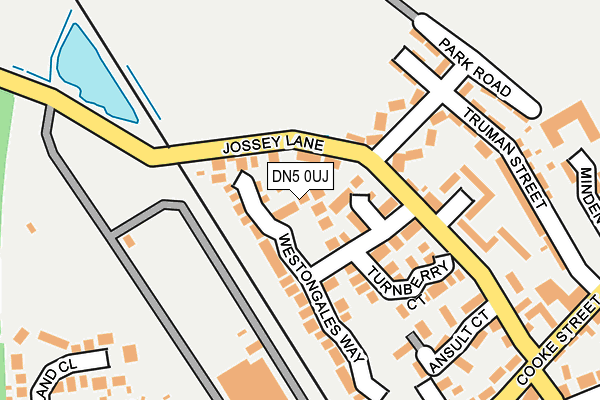 DN5 0UJ map - OS OpenMap – Local (Ordnance Survey)
