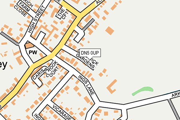 DN5 0UP map - OS OpenMap – Local (Ordnance Survey)