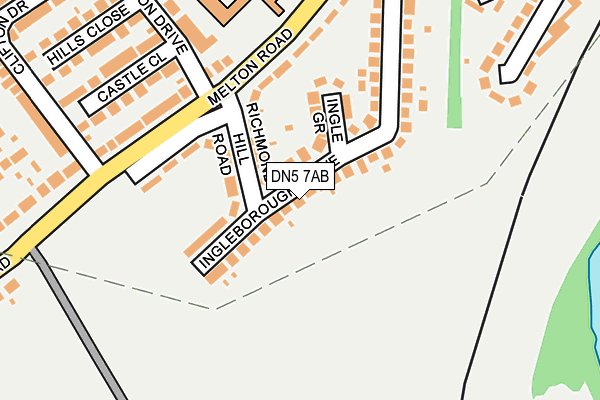DN5 7AB map - OS OpenMap – Local (Ordnance Survey)