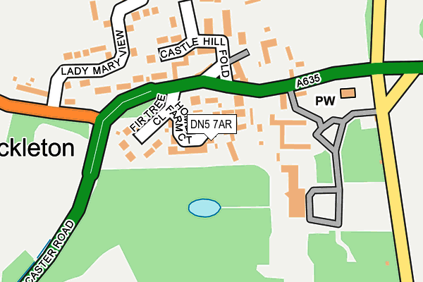 DN5 7AR map - OS OpenMap – Local (Ordnance Survey)