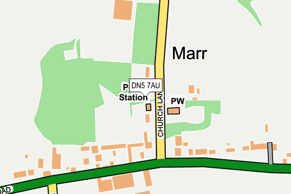 DN5 7AU map - OS OpenMap – Local (Ordnance Survey)