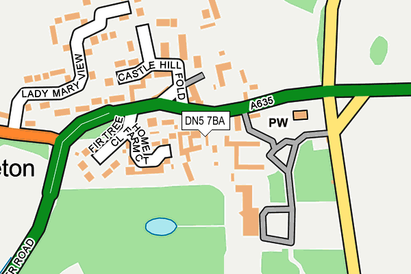 DN5 7BA map - OS OpenMap – Local (Ordnance Survey)