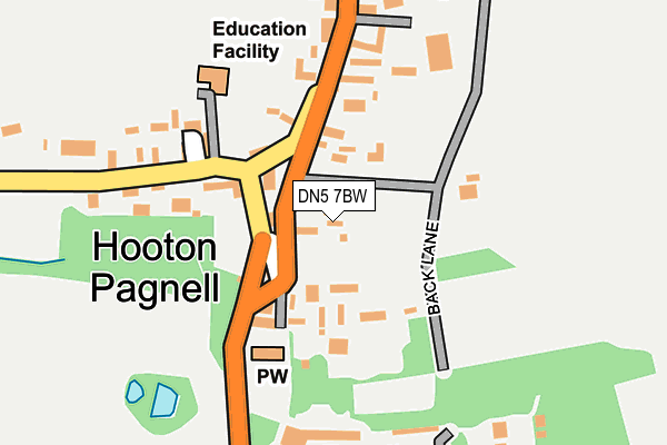 DN5 7BW map - OS OpenMap – Local (Ordnance Survey)
