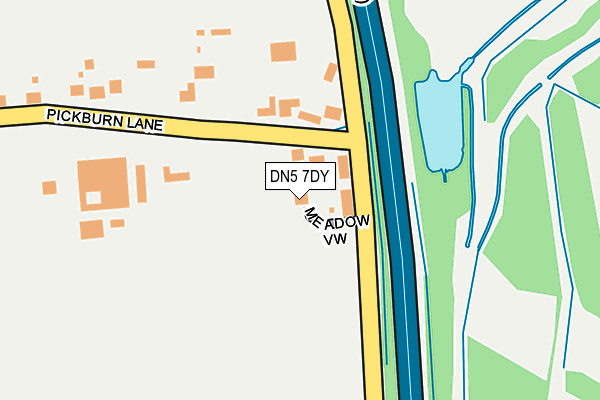 DN5 7DY map - OS OpenMap – Local (Ordnance Survey)