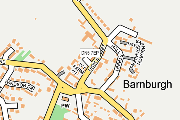 DN5 7EP map - OS OpenMap – Local (Ordnance Survey)