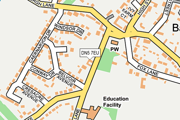 DN5 7EU map - OS OpenMap – Local (Ordnance Survey)