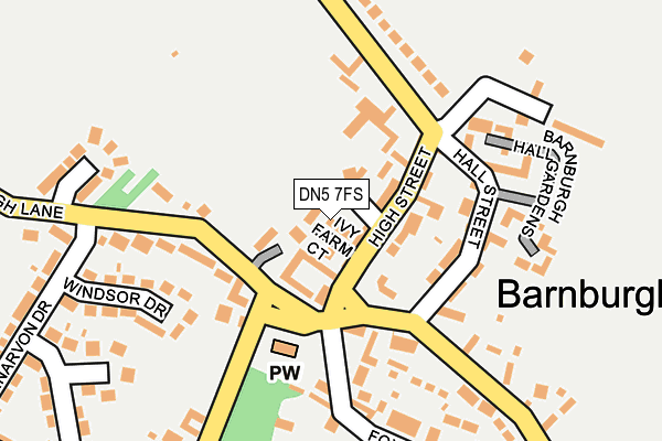 DN5 7FS map - OS OpenMap – Local (Ordnance Survey)
