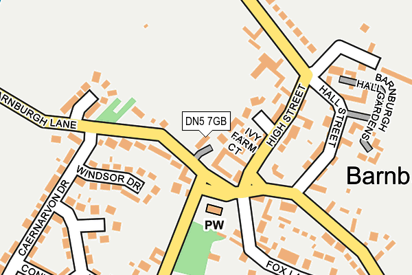 DN5 7GB map - OS OpenMap – Local (Ordnance Survey)
