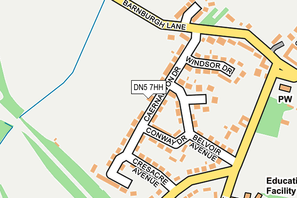 DN5 7HH map - OS OpenMap – Local (Ordnance Survey)