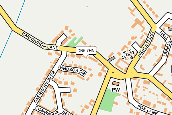 DN5 7HN map - OS OpenMap – Local (Ordnance Survey)