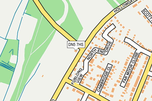 DN5 7HS map - OS OpenMap – Local (Ordnance Survey)