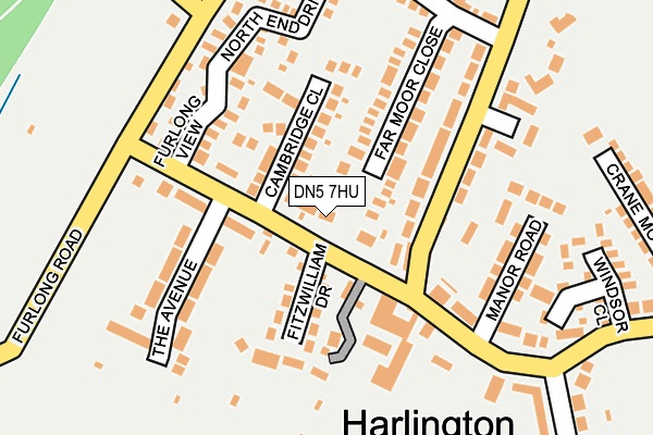 DN5 7HU map - OS OpenMap – Local (Ordnance Survey)