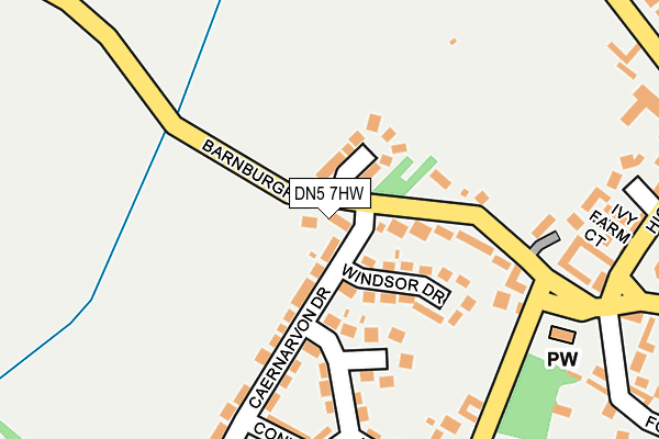 DN5 7HW map - OS OpenMap – Local (Ordnance Survey)