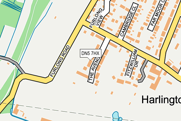 DN5 7HX map - OS OpenMap – Local (Ordnance Survey)