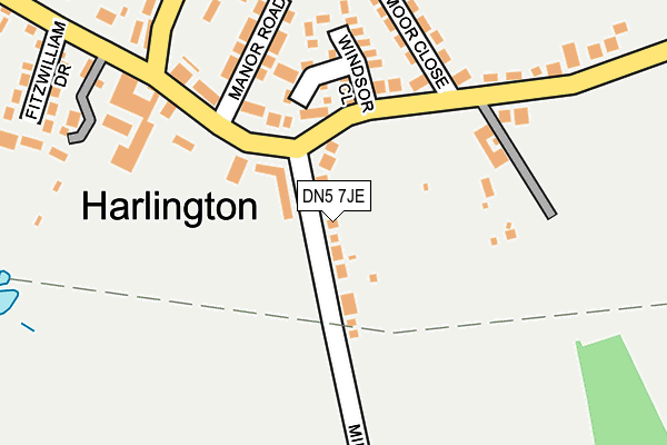 DN5 7JE map - OS OpenMap – Local (Ordnance Survey)