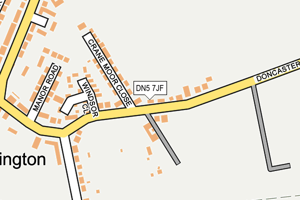 DN5 7JF map - OS OpenMap – Local (Ordnance Survey)