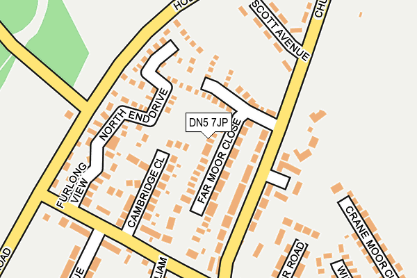DN5 7JP map - OS OpenMap – Local (Ordnance Survey)