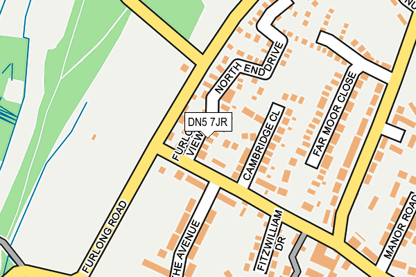 DN5 7JR map - OS OpenMap – Local (Ordnance Survey)