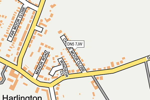 DN5 7JW map - OS OpenMap – Local (Ordnance Survey)