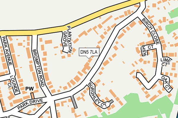 DN5 7LA map - OS OpenMap – Local (Ordnance Survey)