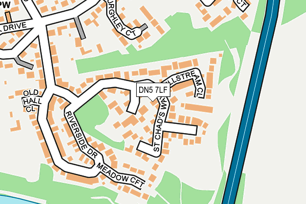 DN5 7LF map - OS OpenMap – Local (Ordnance Survey)