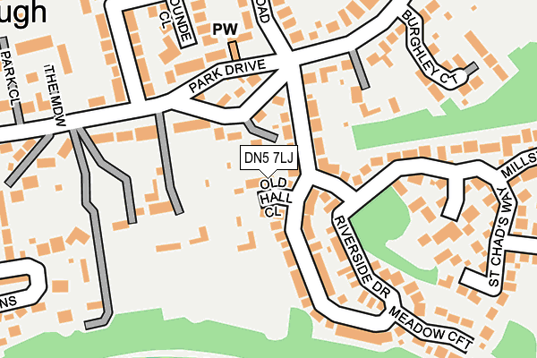 DN5 7LJ map - OS OpenMap – Local (Ordnance Survey)