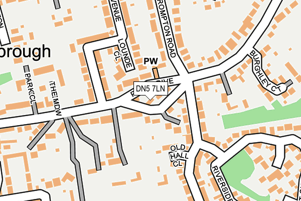 DN5 7LN map - OS OpenMap – Local (Ordnance Survey)