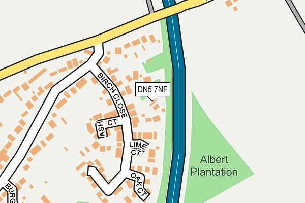 DN5 7NF map - OS OpenMap – Local (Ordnance Survey)