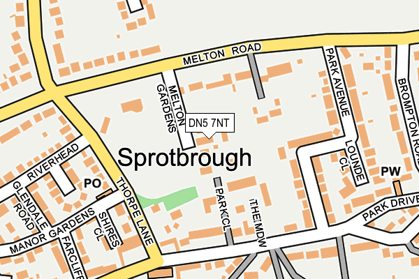 DN5 7NT map - OS OpenMap – Local (Ordnance Survey)