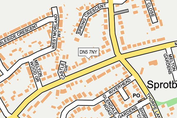 DN5 7NY map - OS OpenMap – Local (Ordnance Survey)