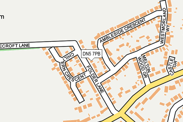 DN5 7PB map - OS OpenMap – Local (Ordnance Survey)