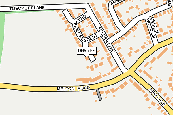 DN5 7PF map - OS OpenMap – Local (Ordnance Survey)