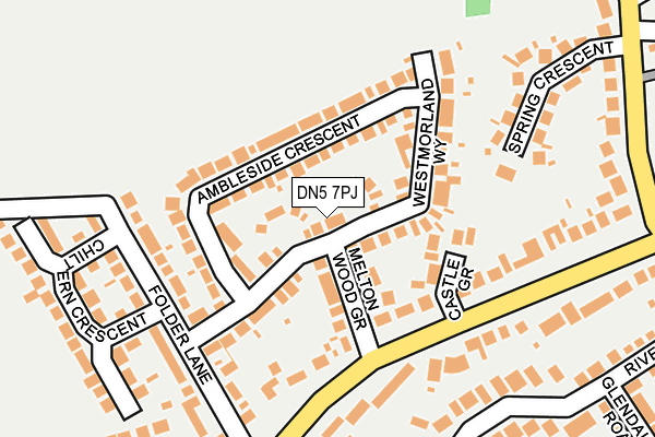 DN5 7PJ map - OS OpenMap – Local (Ordnance Survey)