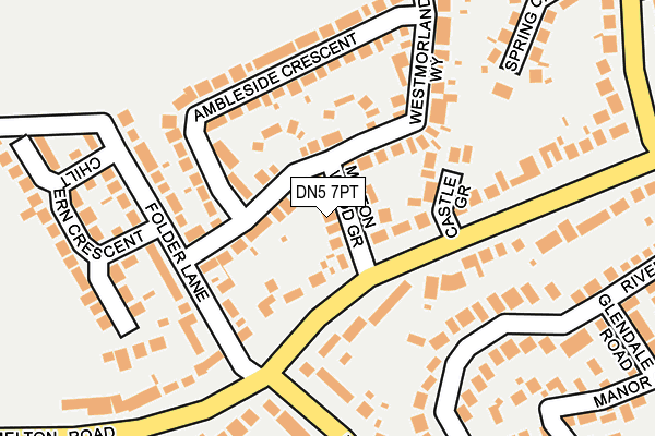 DN5 7PT map - OS OpenMap – Local (Ordnance Survey)