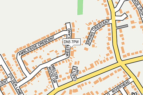 DN5 7PW map - OS OpenMap – Local (Ordnance Survey)