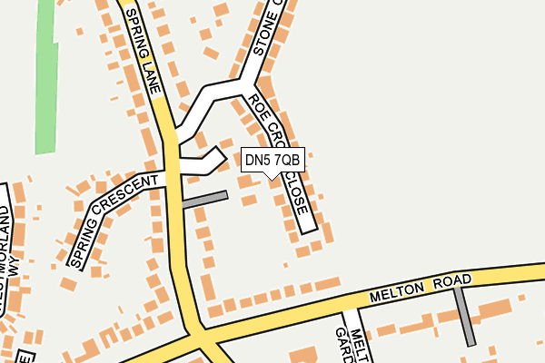 DN5 7QB map - OS OpenMap – Local (Ordnance Survey)