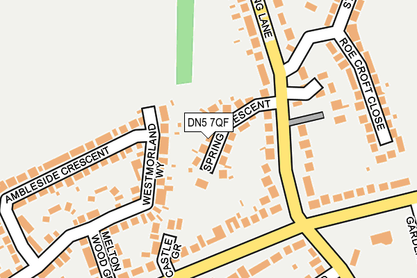 DN5 7QF map - OS OpenMap – Local (Ordnance Survey)