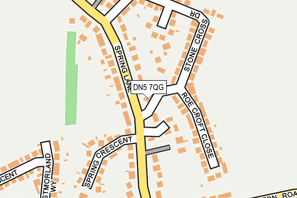 DN5 7QG map - OS OpenMap – Local (Ordnance Survey)