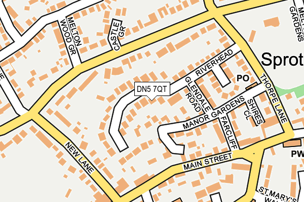 DN5 7QT map - OS OpenMap – Local (Ordnance Survey)