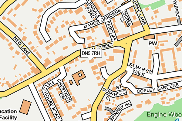 DN5 7RH map - OS OpenMap – Local (Ordnance Survey)