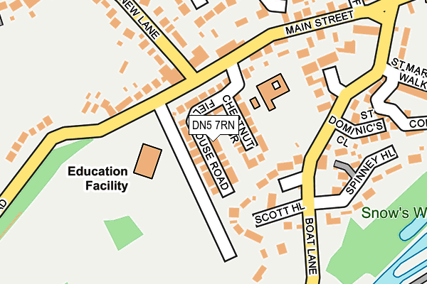 DN5 7RN map - OS OpenMap – Local (Ordnance Survey)