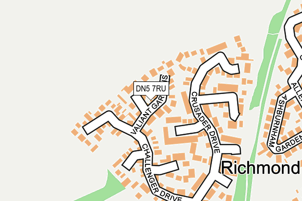 DN5 7RU map - OS OpenMap – Local (Ordnance Survey)