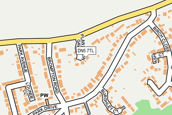 DN5 7TL map - OS OpenMap – Local (Ordnance Survey)