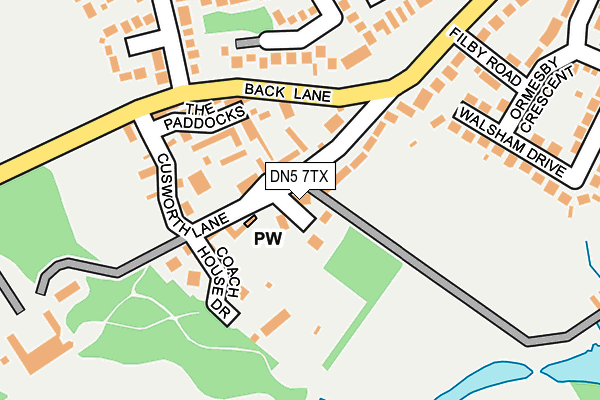 DN5 7TX map - OS OpenMap – Local (Ordnance Survey)