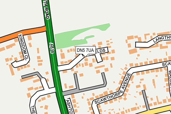 DN5 7UA map - OS OpenMap – Local (Ordnance Survey)