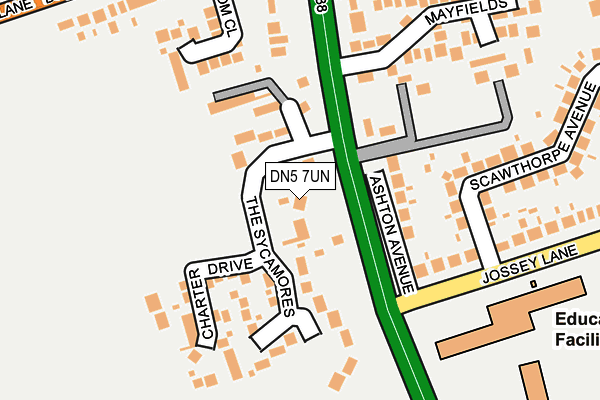 DN5 7UN map - OS OpenMap – Local (Ordnance Survey)